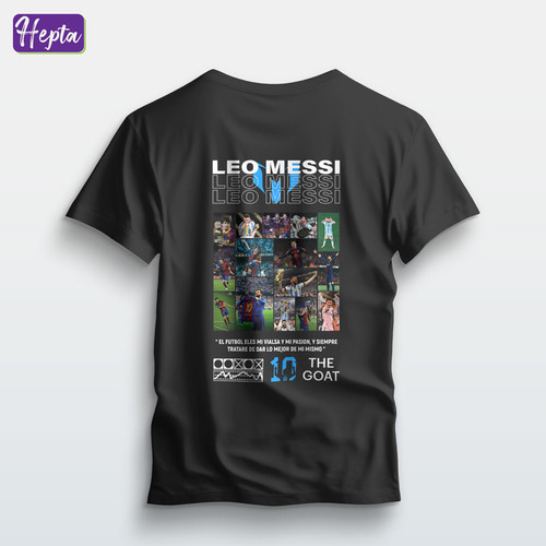 تیشرت طرح کولاژ مسی رنگ مشکی