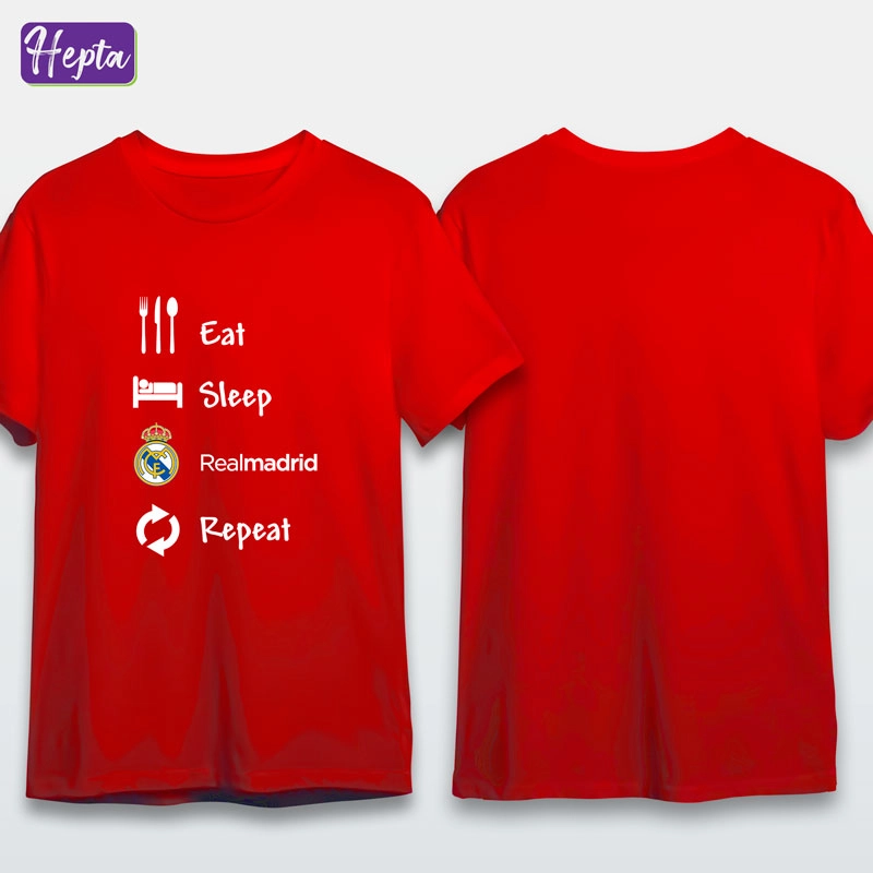 تیشرت قرمز طرح رئال