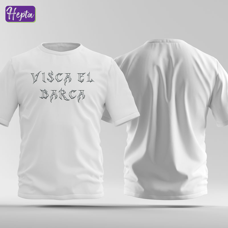 تیشرت سفید بارسا