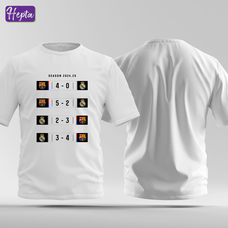 تیشرت سفید بارسا