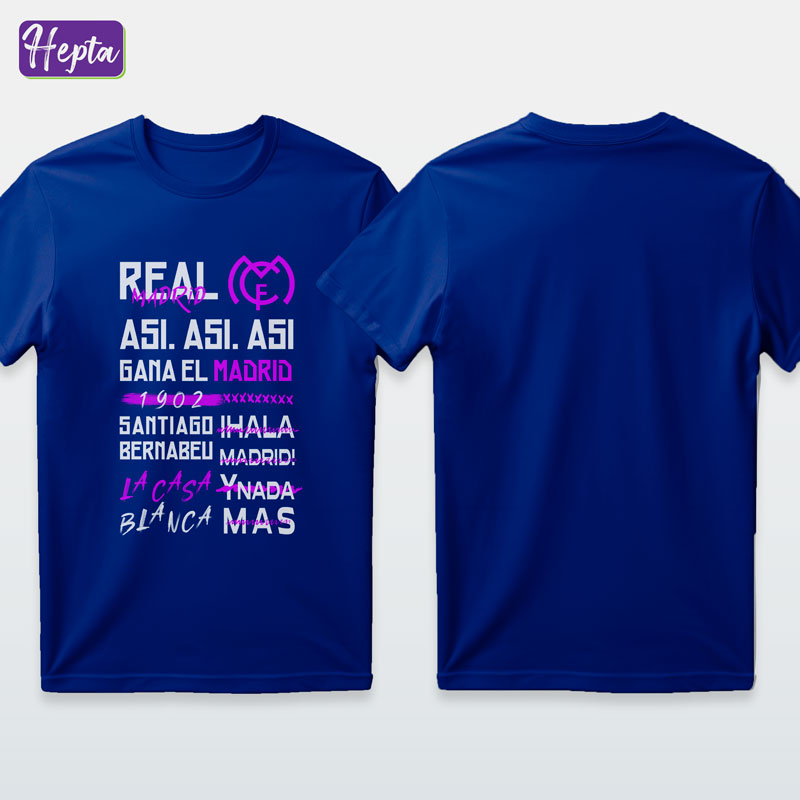 تیشرت آبی رئال