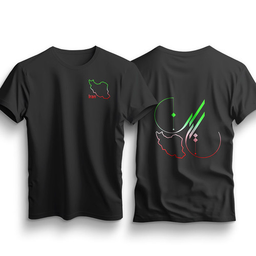 تیشرت مشکی هویت ایرانی